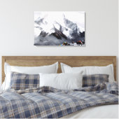 Panoramisch Uitzicht van de Everest Mountain Canvas Afdruk (Insitu (Slaapkamer))
