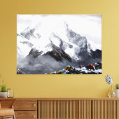 Panoramisch Uitzicht van de Everest Mountain Canvas Afdruk (Insitu (Woonkamer))