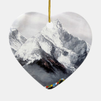 Panoramisch Uitzicht van de Everest Mountain Keramisch Ornament