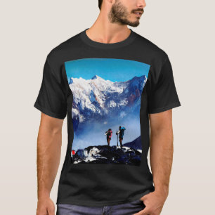 Panoramisch Uitzicht van de Mount Everest Ama Dabl T-shirt