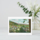 Panoramisch Uitzicht van de stad Dunsmuir, CA Briefkaart (Staand voorkant)