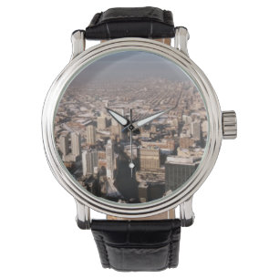 Panoramisch uitzicht van de stad horloge