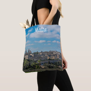 Panoramisch uitzicht van de stad Valletta op Malta Draagtas