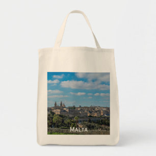 Panoramisch uitzicht van de stad Valletta op Malta Tote Bag