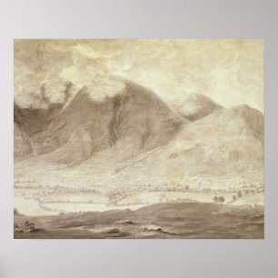 Panoramisch Uitzicht van Derwentwater en de Vale v Poster
