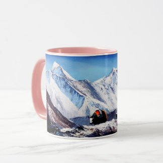 Panoramisch Uitzicht van Everest Mountain Base Cam Mok
