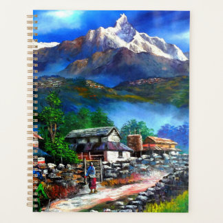 Panoramisch Uitzicht van Everest Mountain Nepal Pl Planner