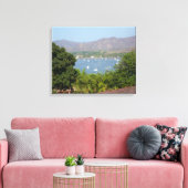 Panoramisch Uitzicht van Flamingo Beach, Costa Ric Canvas Afdruk (Insitu (Woonkamer))