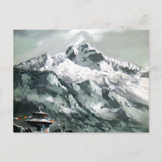 Panoramisch Uitzicht van het Everest-basiskamp Briefkaart