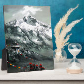 Panoramisch Uitzicht van het Everest-basiskamp Fotoplaat (Zijkant)