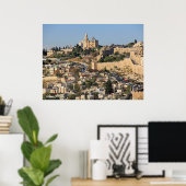 Panoramisch Uitzicht van Jeruzalem in Israël Poster (Thuiskantoor)