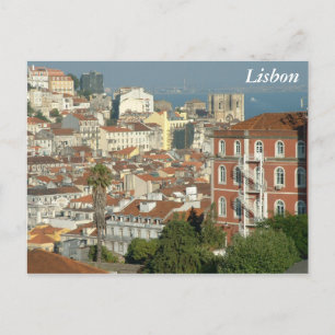 Panoramisch uitzicht van Lissabon Briefkaart
