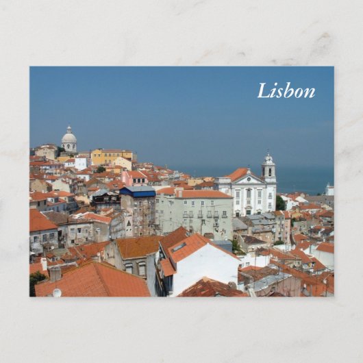 Panoramisch uitzicht van Lissabon Briefkaart (Voorkant)