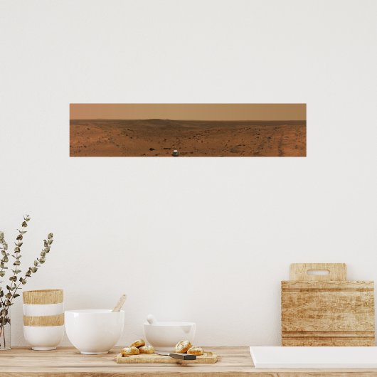 Panoramisch uitzicht van Mars 4 Poster (Keuken)