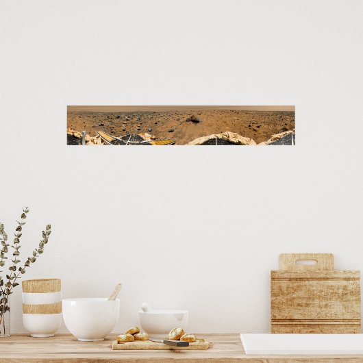 Panoramisch uitzicht van Mars 5 Poster (Keuken)