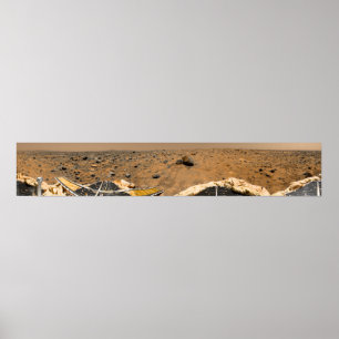 Panoramisch uitzicht van Mars 5 Poster