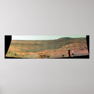 Panoramisch uitzicht van Mars Poster