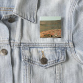 Panoramisch uitzicht van Mars Vierkante Button 5,1 Cm (In situ)