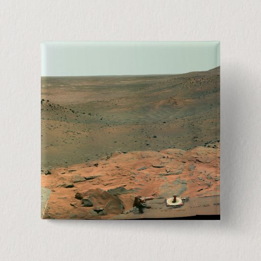 Panoramisch uitzicht van Mars Vierkante Button 5,1 Cm (Voorkant)