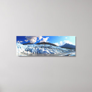 Panoramisch Uitzicht van Matanuska Gletsjer, Alask Canvas Afdruk