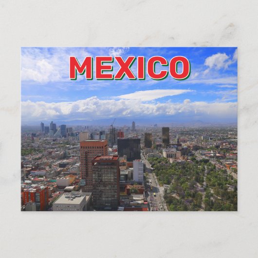 Panoramisch Uitzicht van Mexico-Stad Briefkaart (Voorkant)