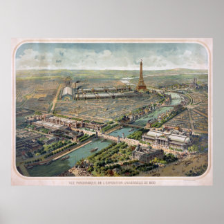 Panoramisch Uitzicht van Parijs: nr. 1900 Poster