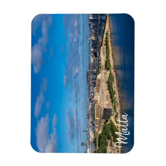 Panoramisch uitzicht van Sliema op Malta Magneet (Verticaal)
