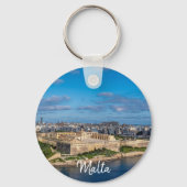 Panoramisch uitzicht van Sliema op Malta Sleutelhanger (Achterkant)