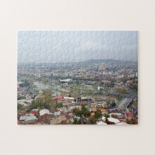 Panoramisch uitzicht van Tbilisi, hoofdstad van Ge Legpuzzel (Horizontaal)