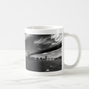 Panoramisch Zwart Wit Brooklyn Koffiemok