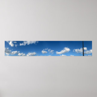 Panoramische balkwolken poster