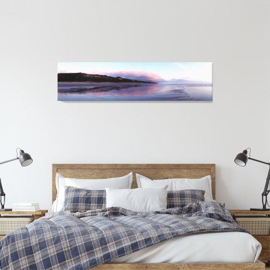 Panoramische Oceaan Zonsondergang Canvas Kunst (Insitu (Slaapkamer))