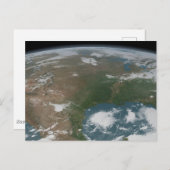 Panoramische planeet Aarde en de VS. 2 Briefkaart (Voorkant / Achterkant)