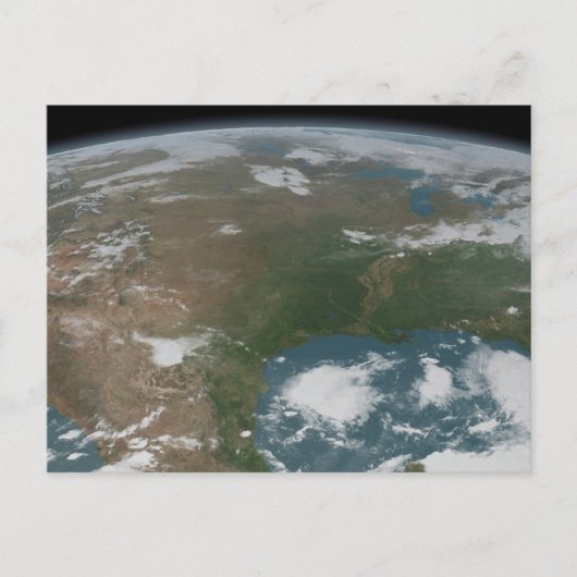 Panoramische planeet Aarde en de VS. 2 Briefkaart (Voorkant)