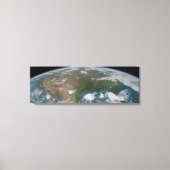 Panoramische planeet Aarde en de VS. 2 Canvas Afdruk (Voorkant)