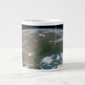 Panoramische planeet Aarde en de VS. 2 Extra Grote Beker (Voorkant)