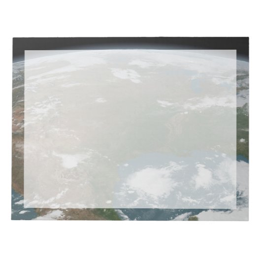 Panoramische planeet Aarde en de VS. 2 Notitieblok (Voorkant)