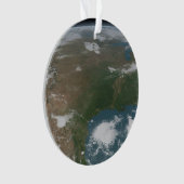 Panoramische planeet Aarde en de VS. 2 Ornament (voorkant)