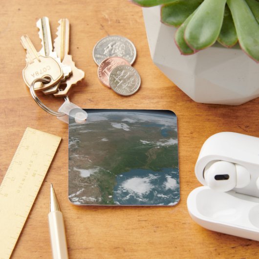 Panoramische planeet Aarde en de VS. 2 Sleutelhanger (Bureau)