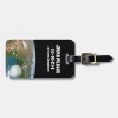 Panoramische planeet Aarde en de VS. Bagagelabel (Voorkant horizontaal)