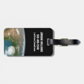 Panoramische planeet Aarde en de VS. Bagagelabel (Achterkant horizontaal)