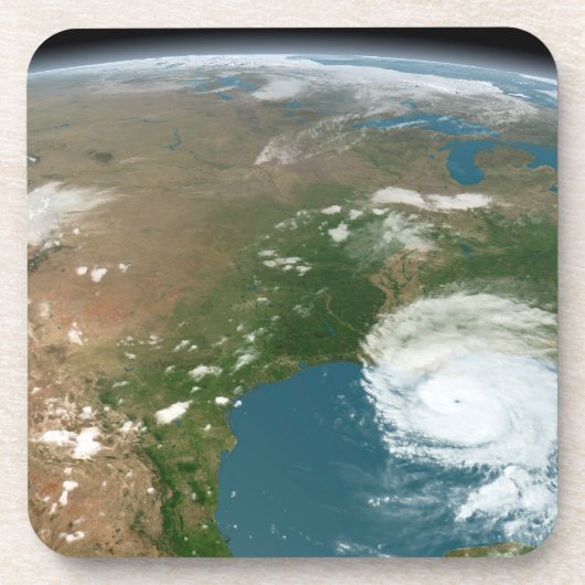 Panoramische planeet Aarde en de VS. Bier Onderzetter (Voorkant)