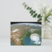 Panoramische planeet Aarde en de VS. Briefkaart (Staand voorkant)