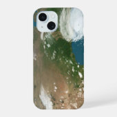 Panoramische planeet Aarde en de VS. iPhone 15 Hoesje (Achterkant)