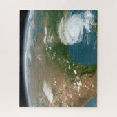 Panoramische planeet Aarde en de VS. Legpuzzel (Verticaal)