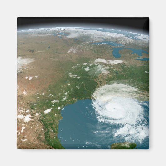 Panoramische planeet Aarde en de VS. Magneet (Voorkant)