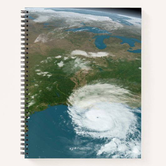 Panoramische planeet Aarde en de VS. Notitieboek (Voorkant)