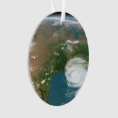 Panoramische planeet Aarde en de VS. Ornament (voorkant)