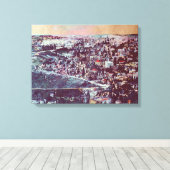 Panoramische pracht van Jeruzalem Canvas Afdruk (Insitu (Houten vloer))