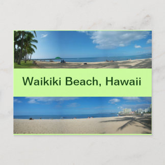 Panoramische Uitzichten van Waikiki Beach Hawaii Briefkaart